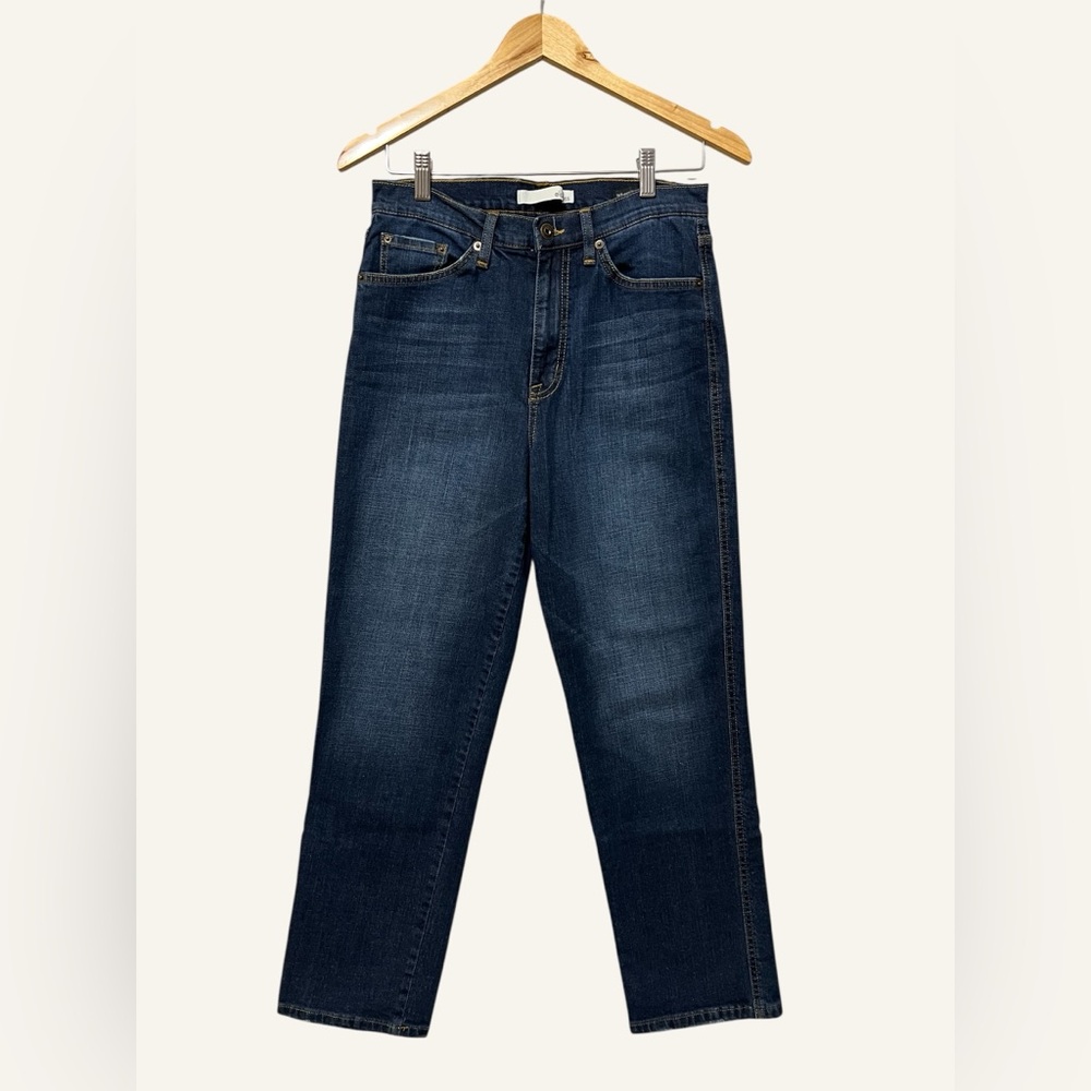 Ella Moss High Waist Straight Ankle Jeans Size 29 Dark Wash